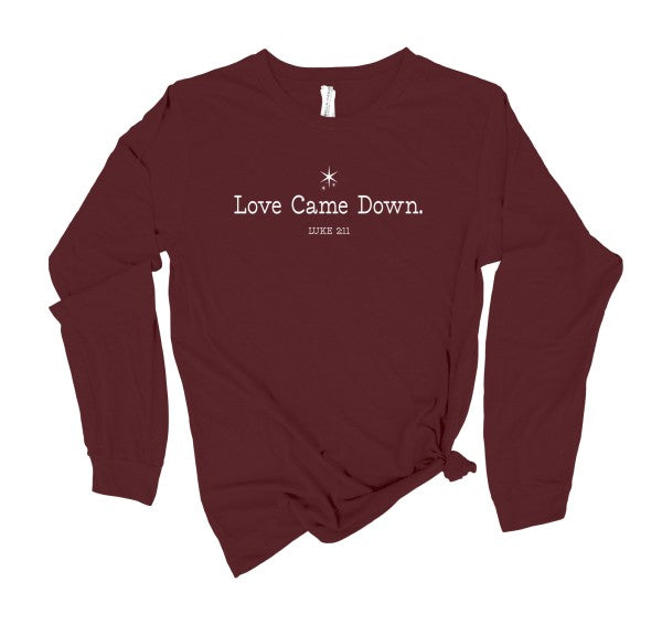 Love Came Down Long Sleeve Graphic Tee Ocean and 7th