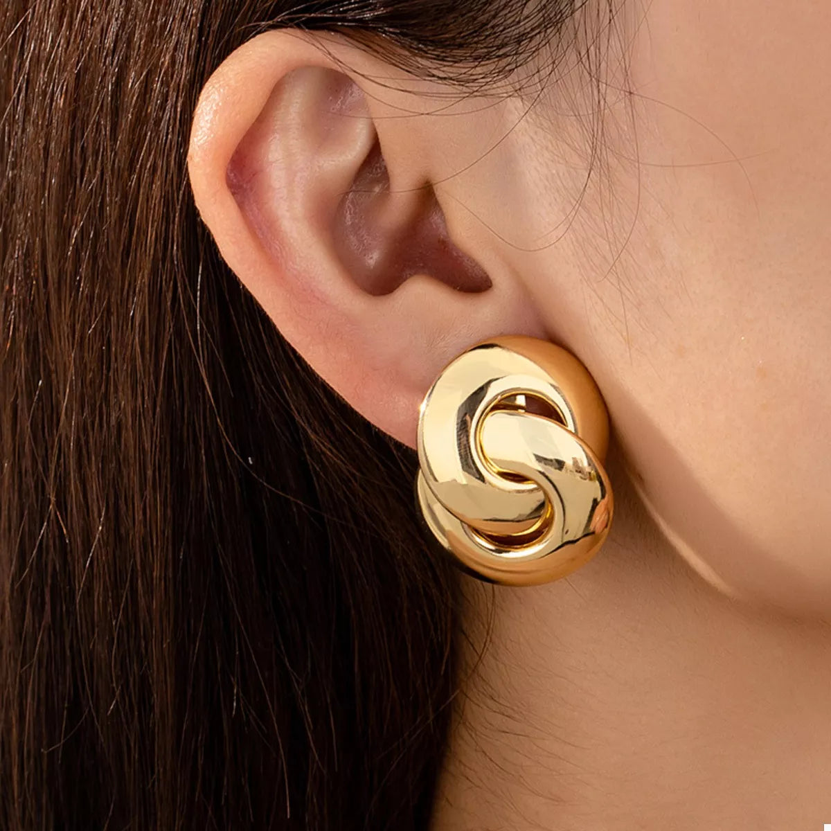 Chunky Knot Stud Earrings Trendsi