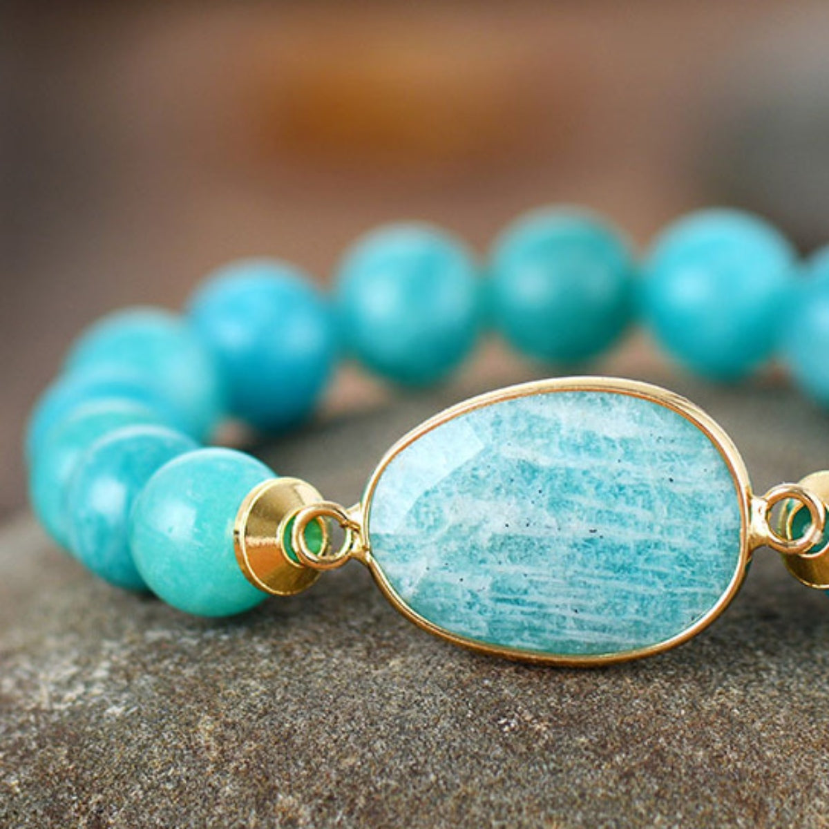 Natural Stone Beaded Bracelet Trendsi