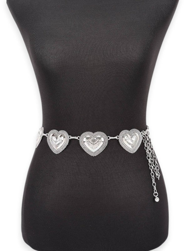 Vintage Heart Iconic Fashion Chain Belt Artini Accessories