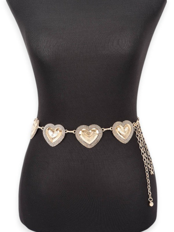Vintage Heart Iconic Fashion Chain Belt Artini Accessories