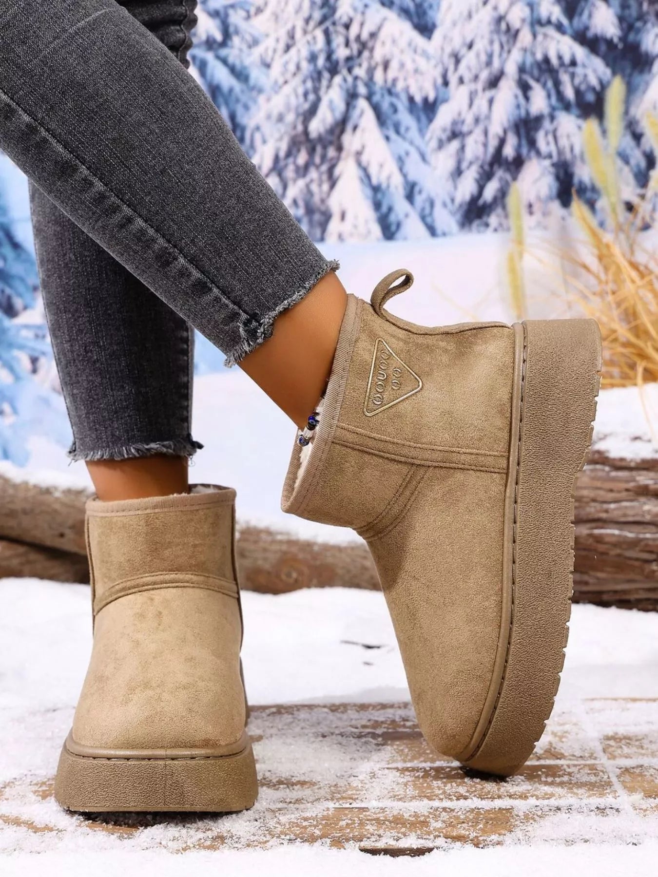 Round Toe Platform Boots Trendsi