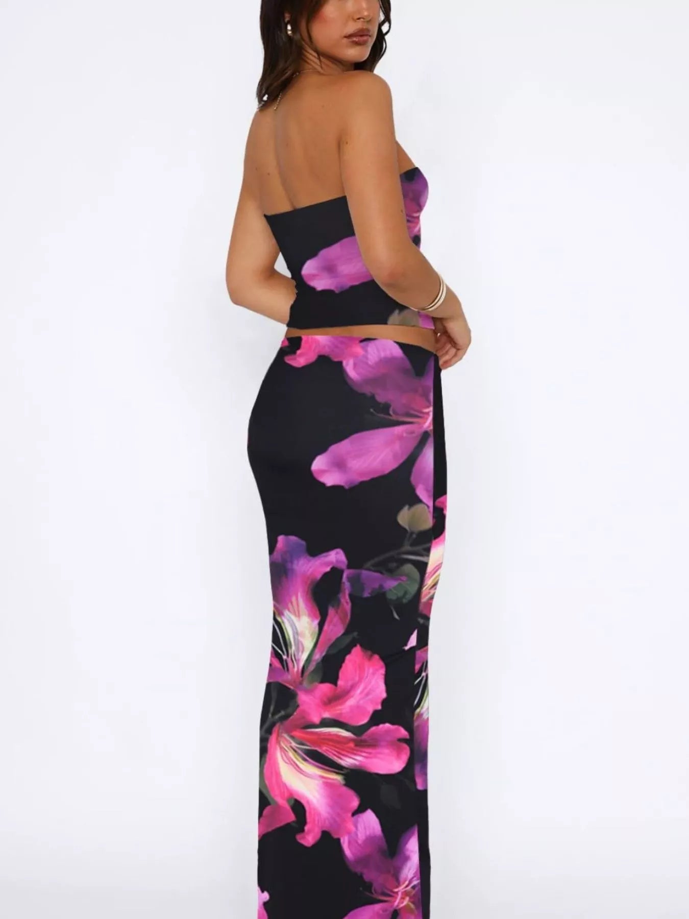 Printed Tube Top and Skirt Set Luckygirlsclothingcompany.com