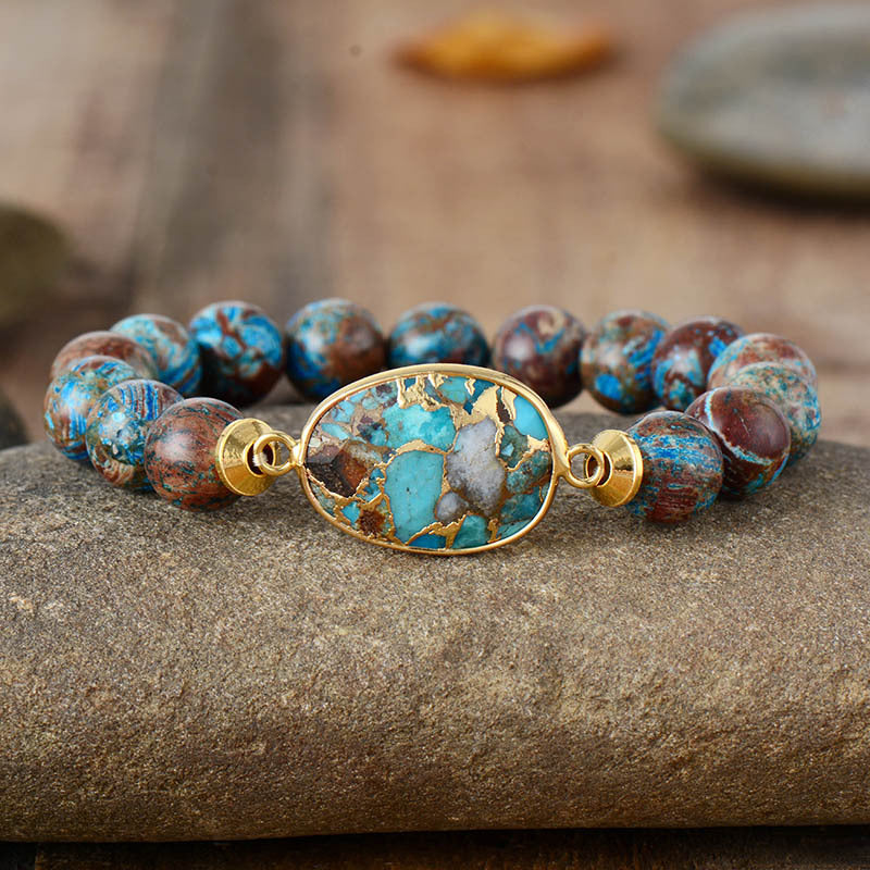 Natural Stone Beaded Bracelet Trendsi