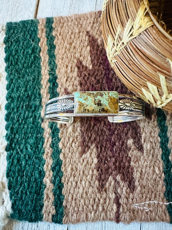 Navajo Royston Turquoise & Sterling Silver Cuff Bracelet 
