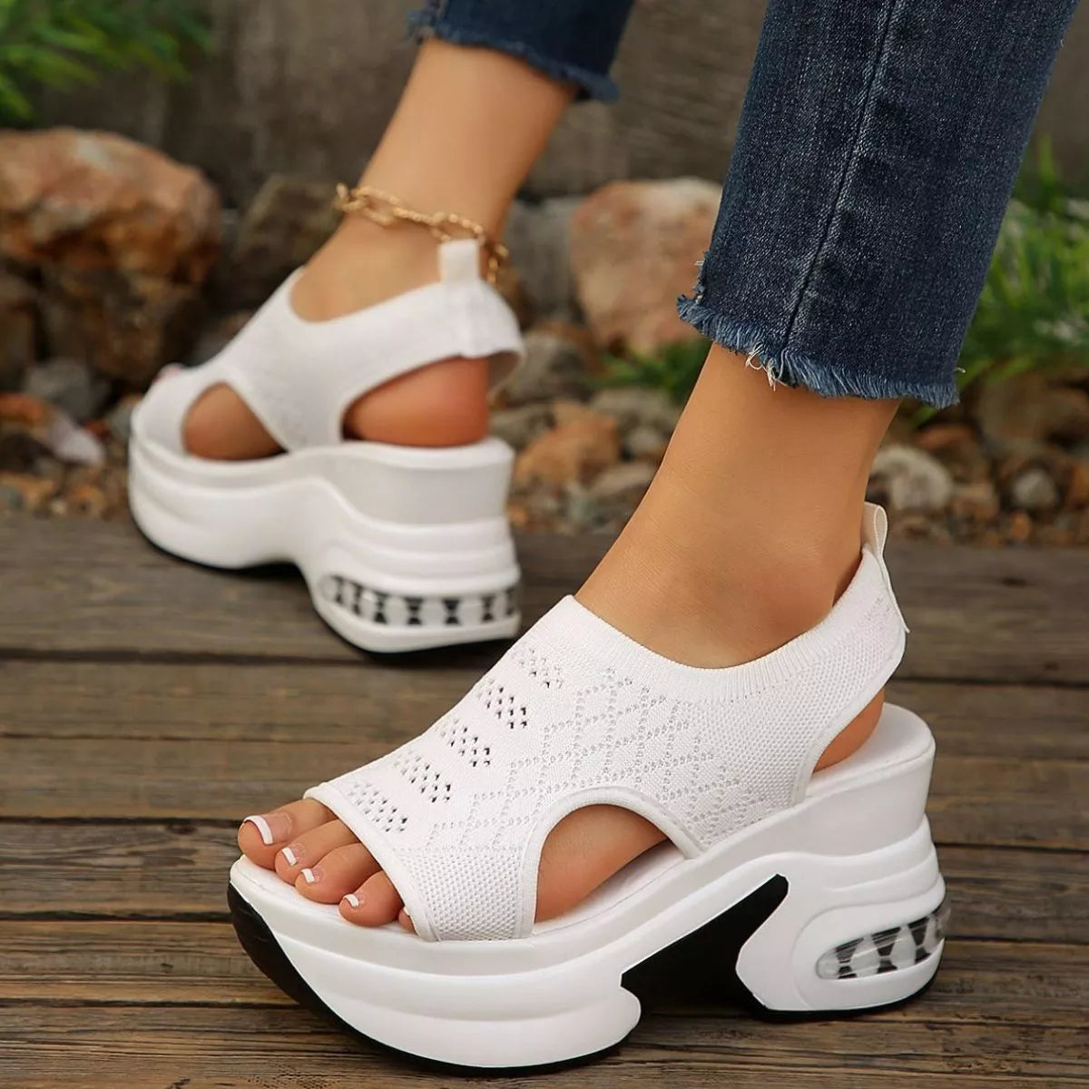 Open Toe Platform Sandals Trendsi