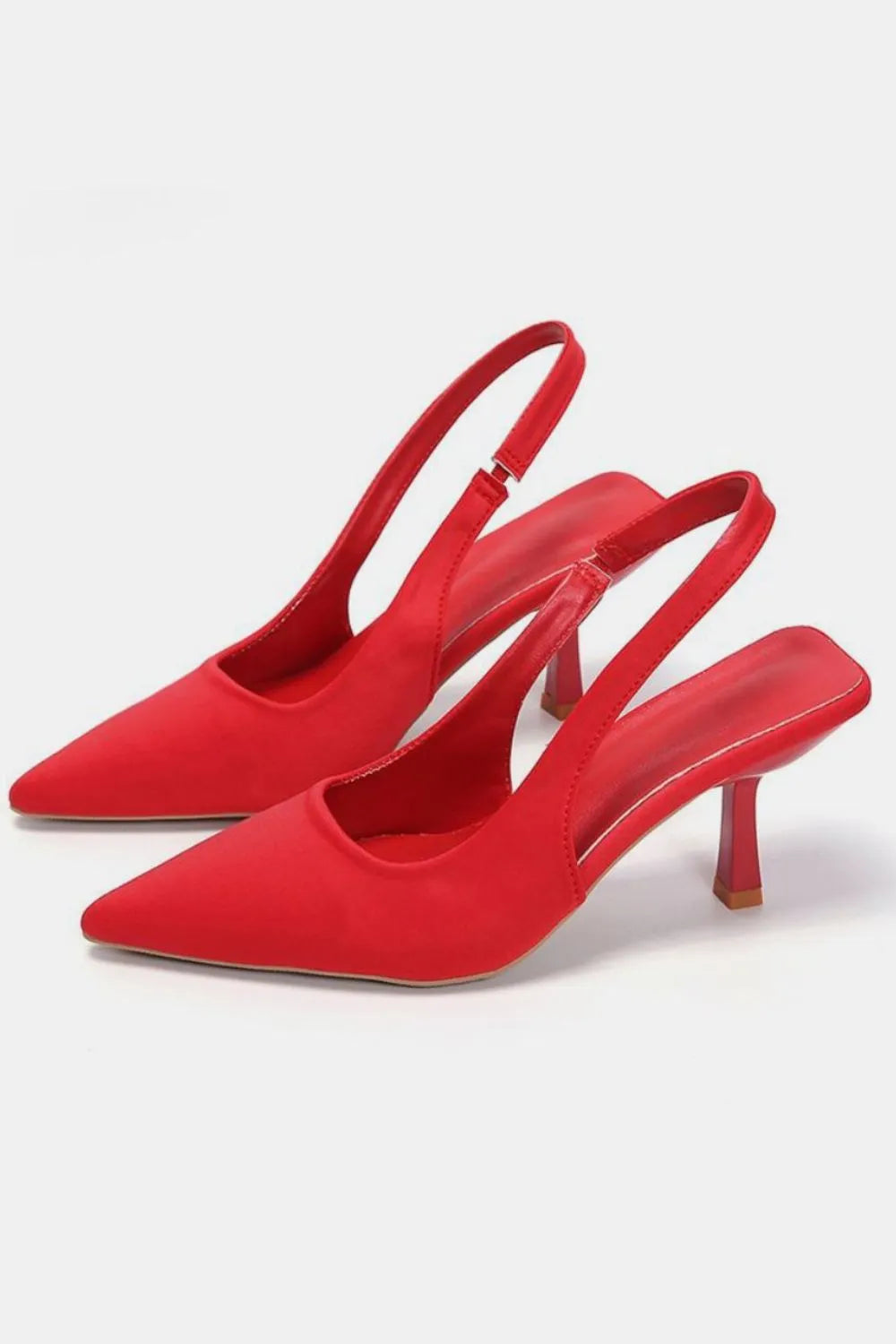 PU Leather Point Toe Pumps Trendsi