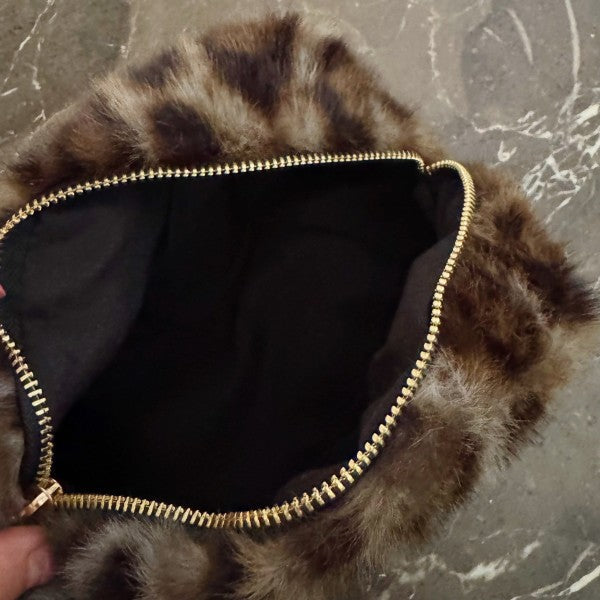 Furly Leopard Cosmetic Case – Stylish and Soft Str Ellison and Young