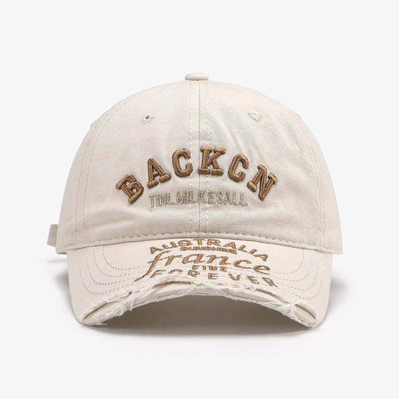 Letter Embroidered Cotton Baseball Cap
