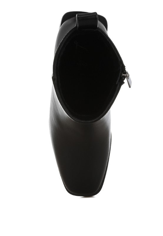 Muskox Square Toe Faux Leather Boots 