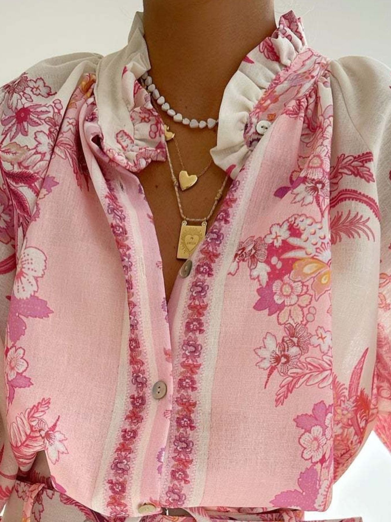 Floral Print Button Up Shirt and Shorts Set Trendsi