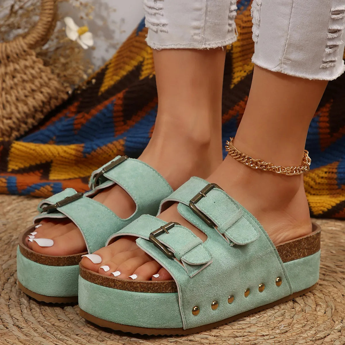 Open Toe Platform Sandals Trendsi