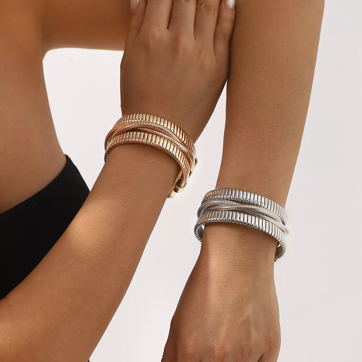 Multi-Layered Open Bracelet Trendsi