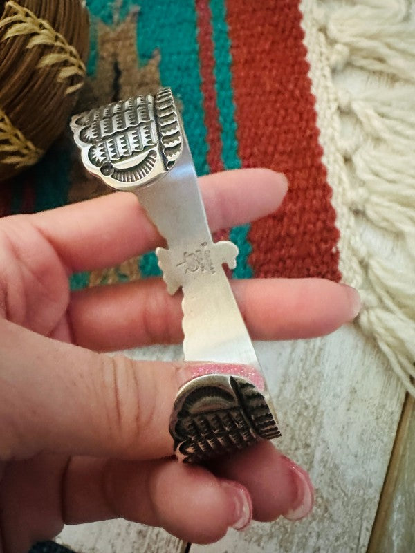 Navajo Hand Stamped Sterling Silver Thunderbird 
