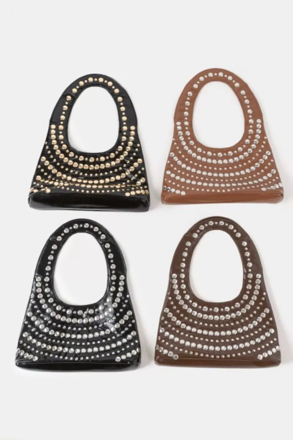 Fame Multi Rivet Shoulder Bag Trendsi