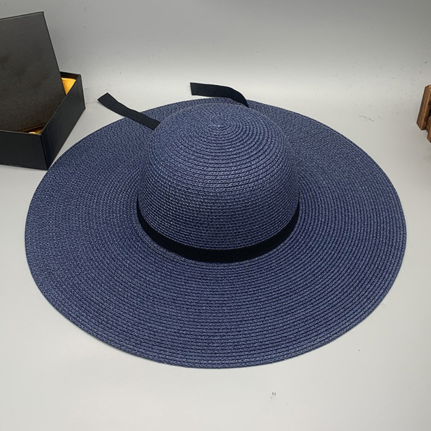 Bow Paper Braided Wide Brim Hat Trendsi