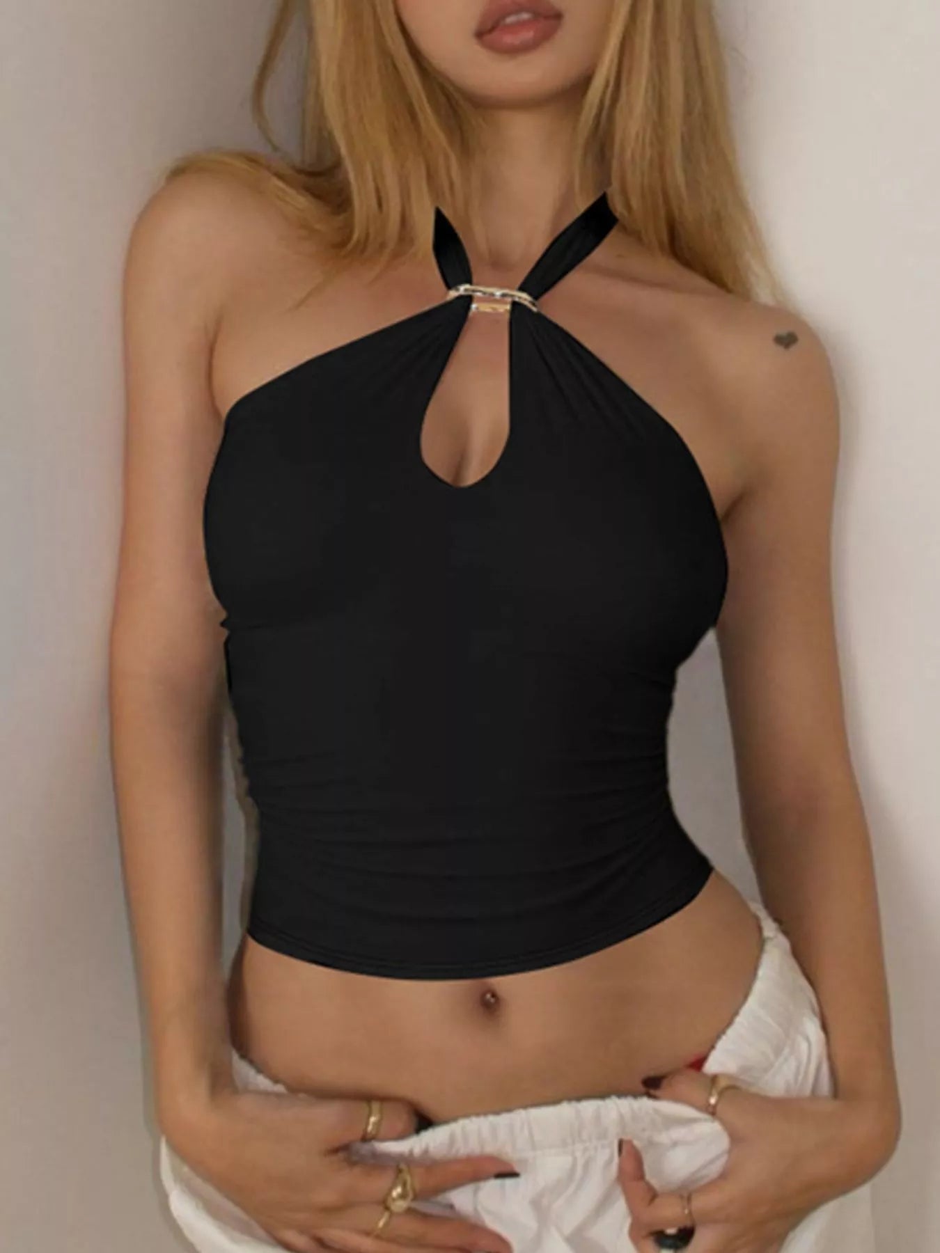 Halter Neck Cami with Keyhole Detail Trendsi