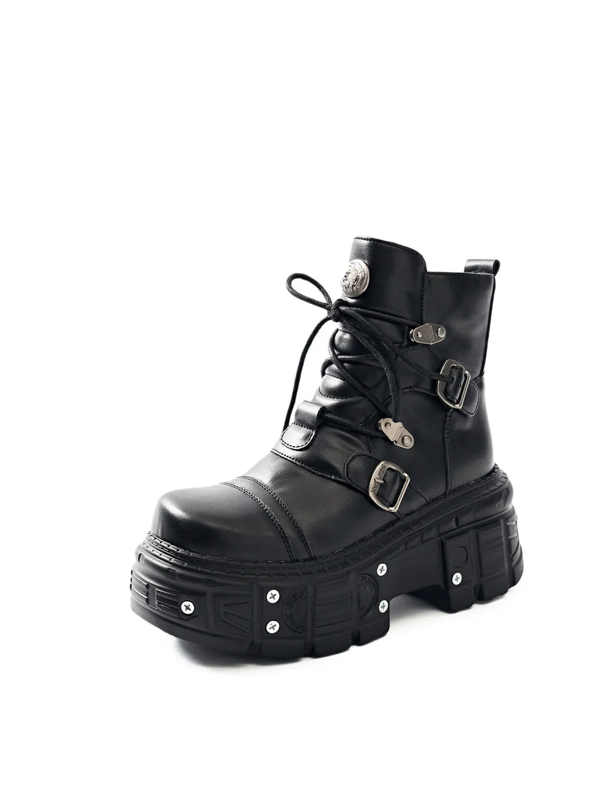 Lace Up Platform Boots Trendsi