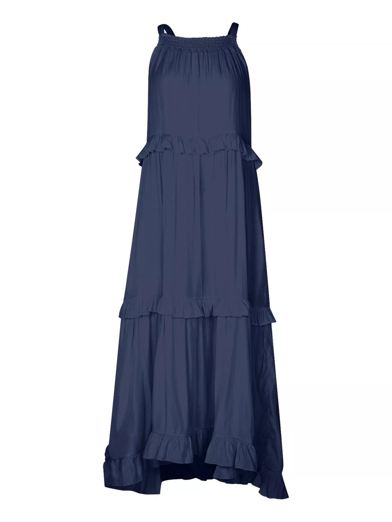 Ruffled Tiered Sleeveless Maxi Dress Trendsi