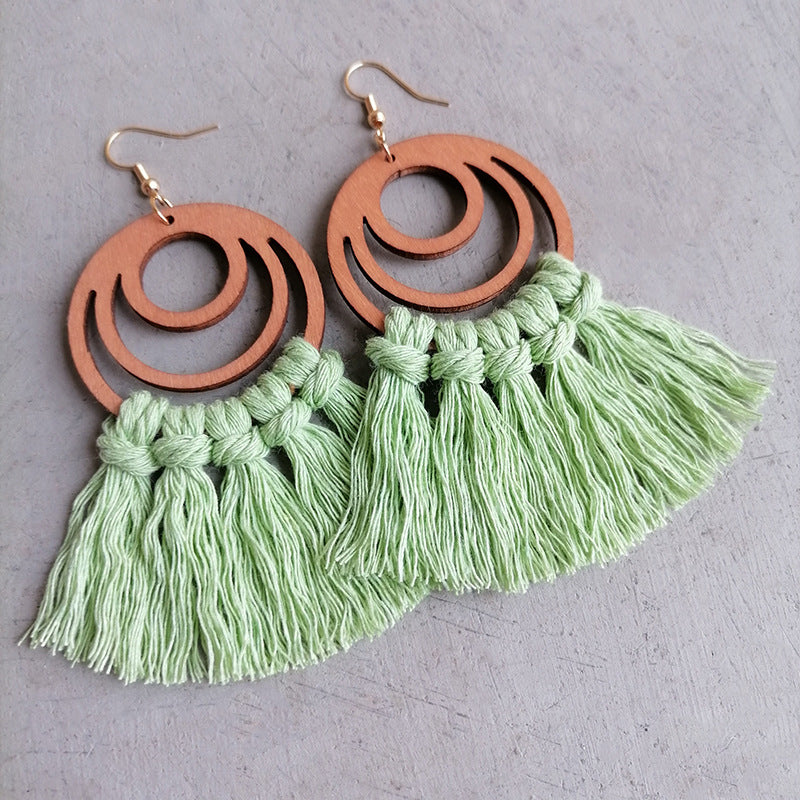 Tassel Detail Geometric Earrings Trendsi