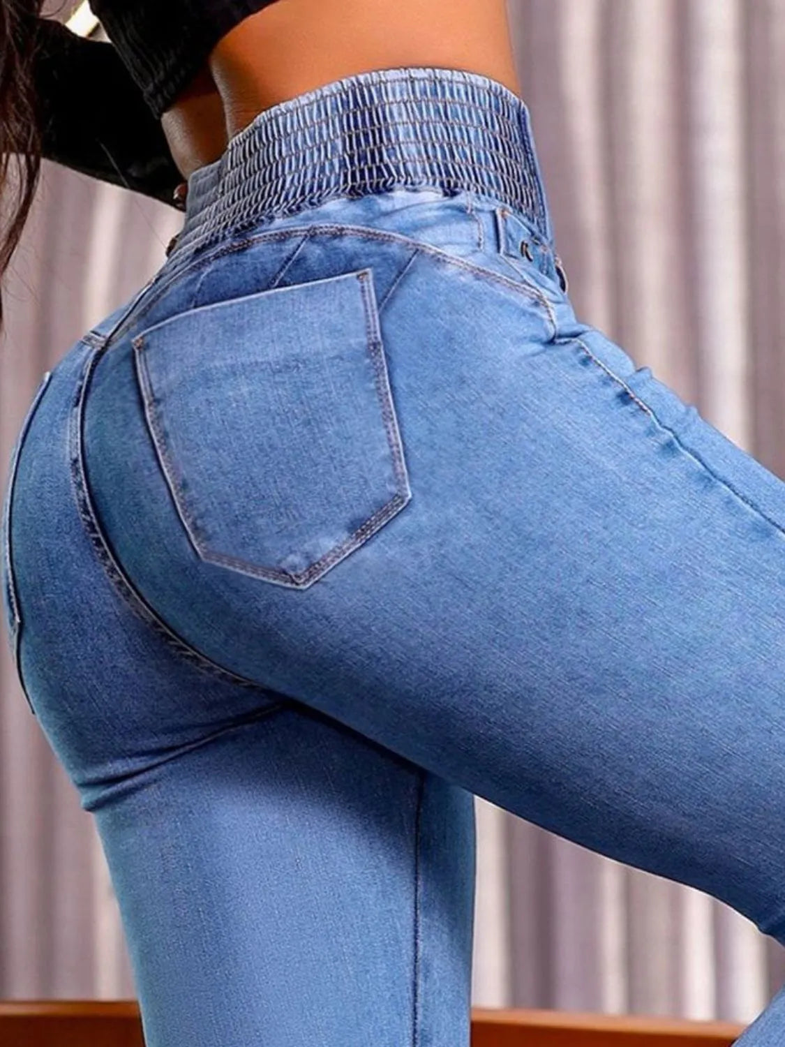 High Rise Bootcut Jeans Trendsi