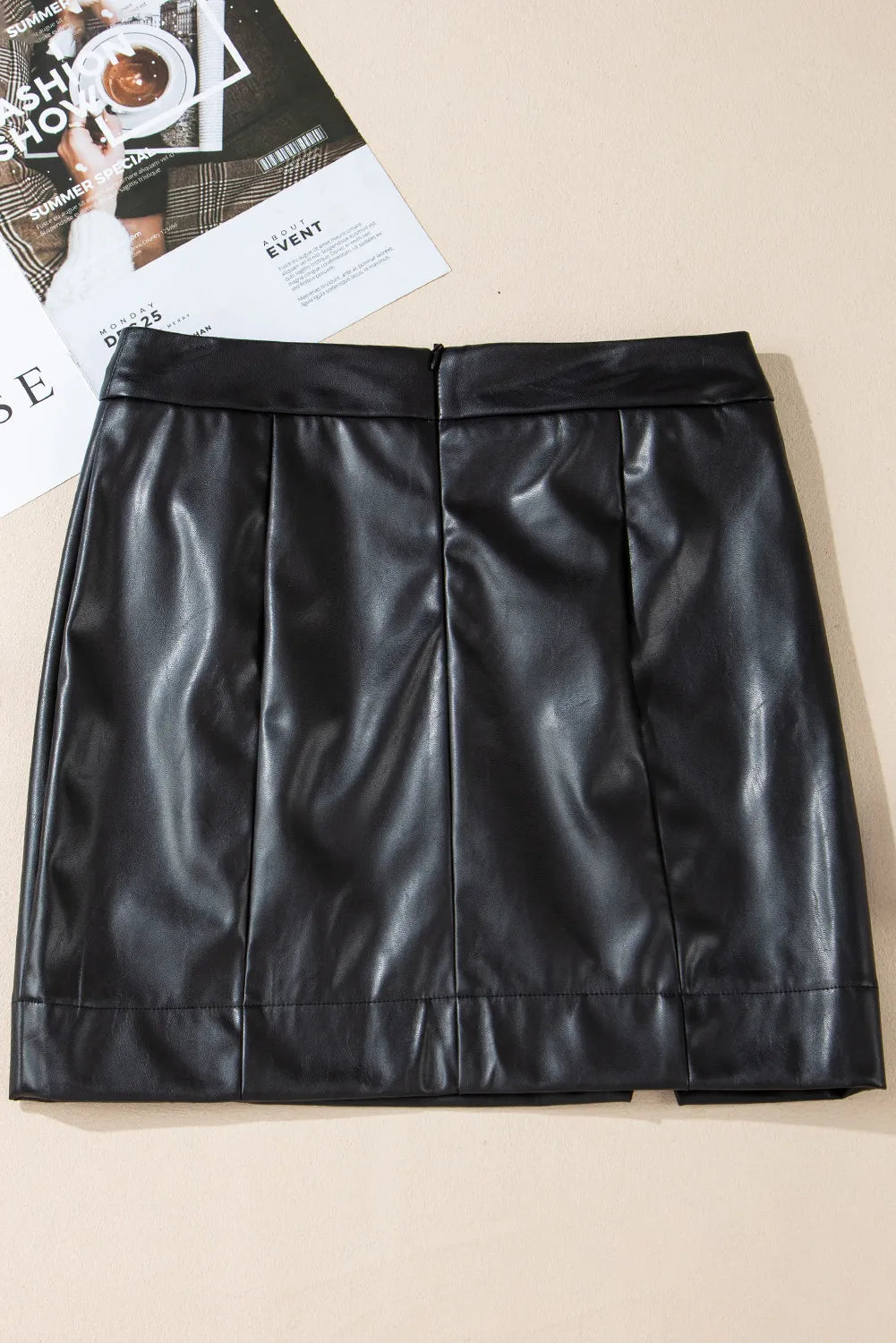 PU Leather Mini Skirt Luckygirlsclothingcompany.com