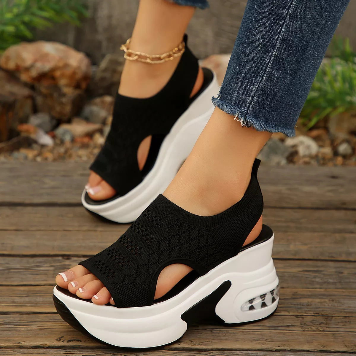Open Toe Platform Sandals Trendsi