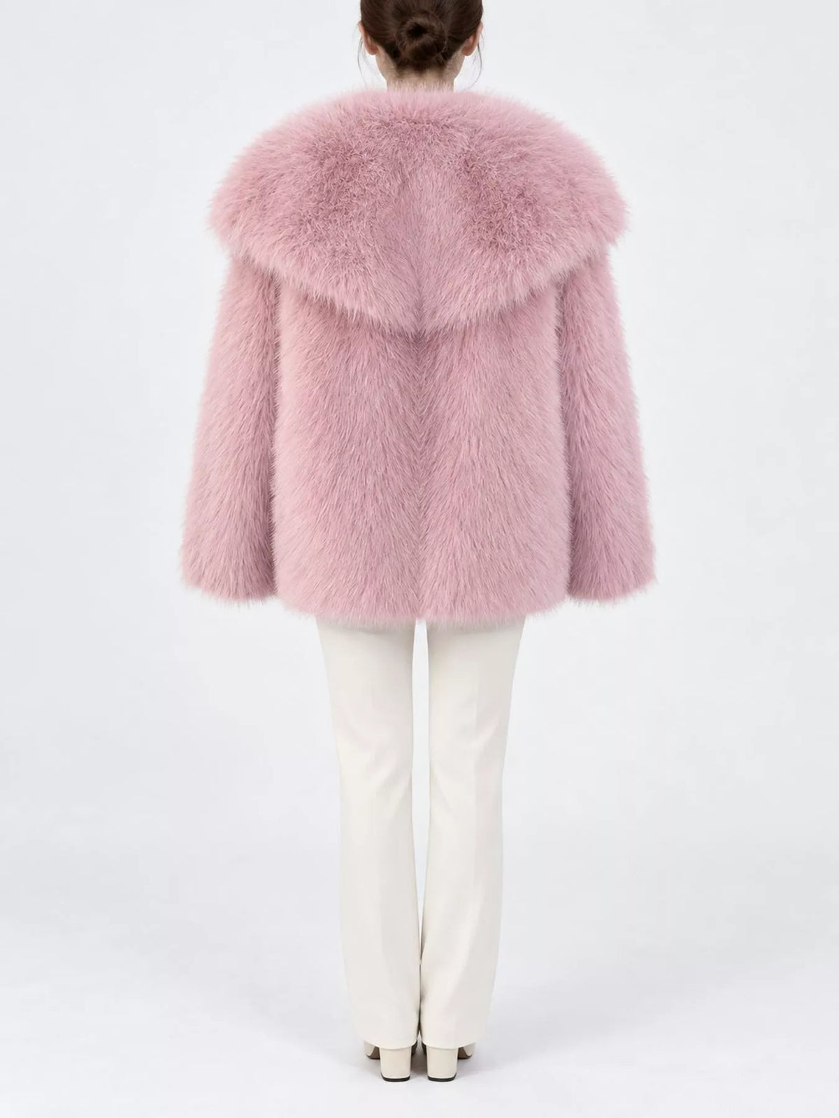 Fox Fur Collar Winter Outerwear Trendsi