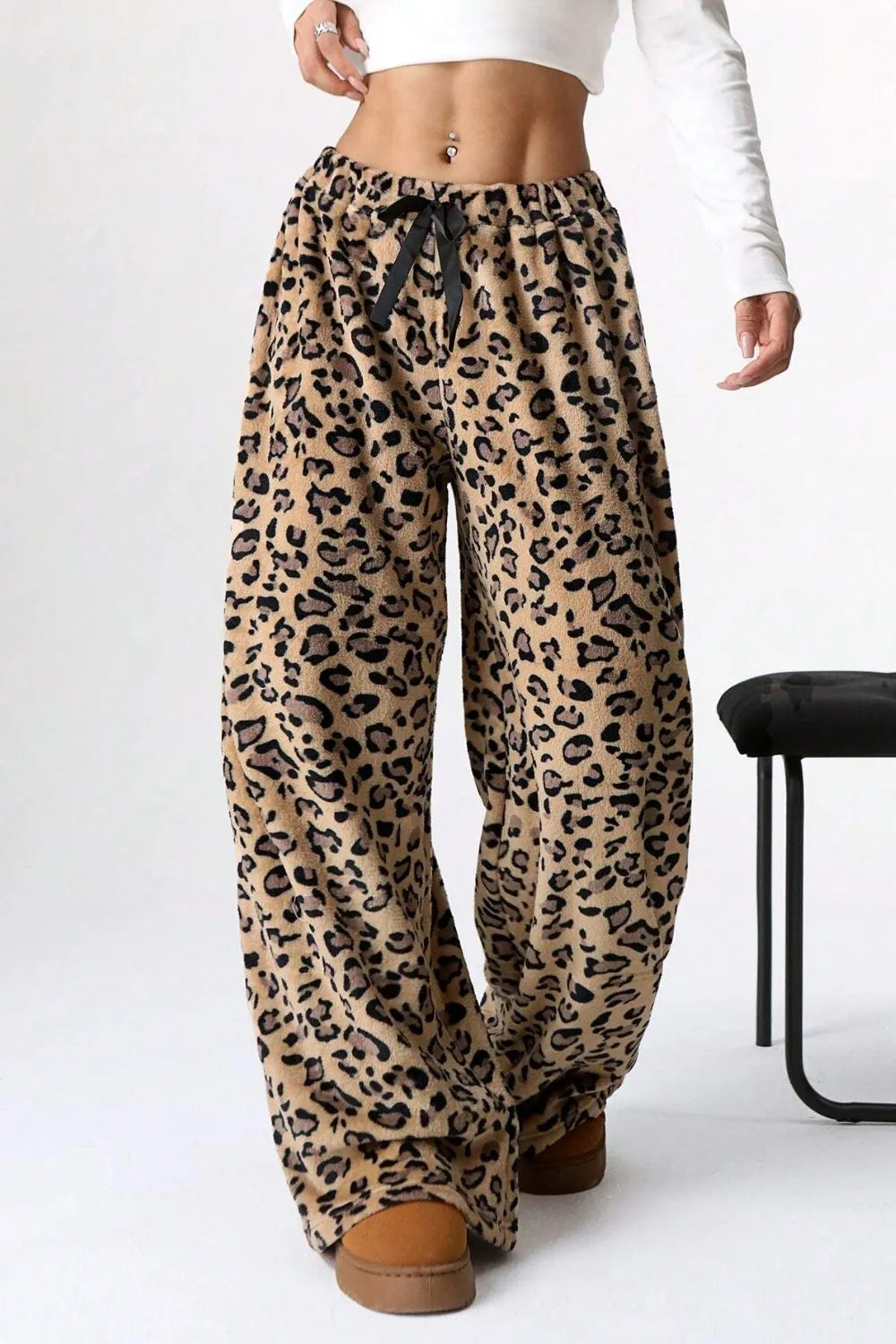 Leopard Wide Leg Pants 