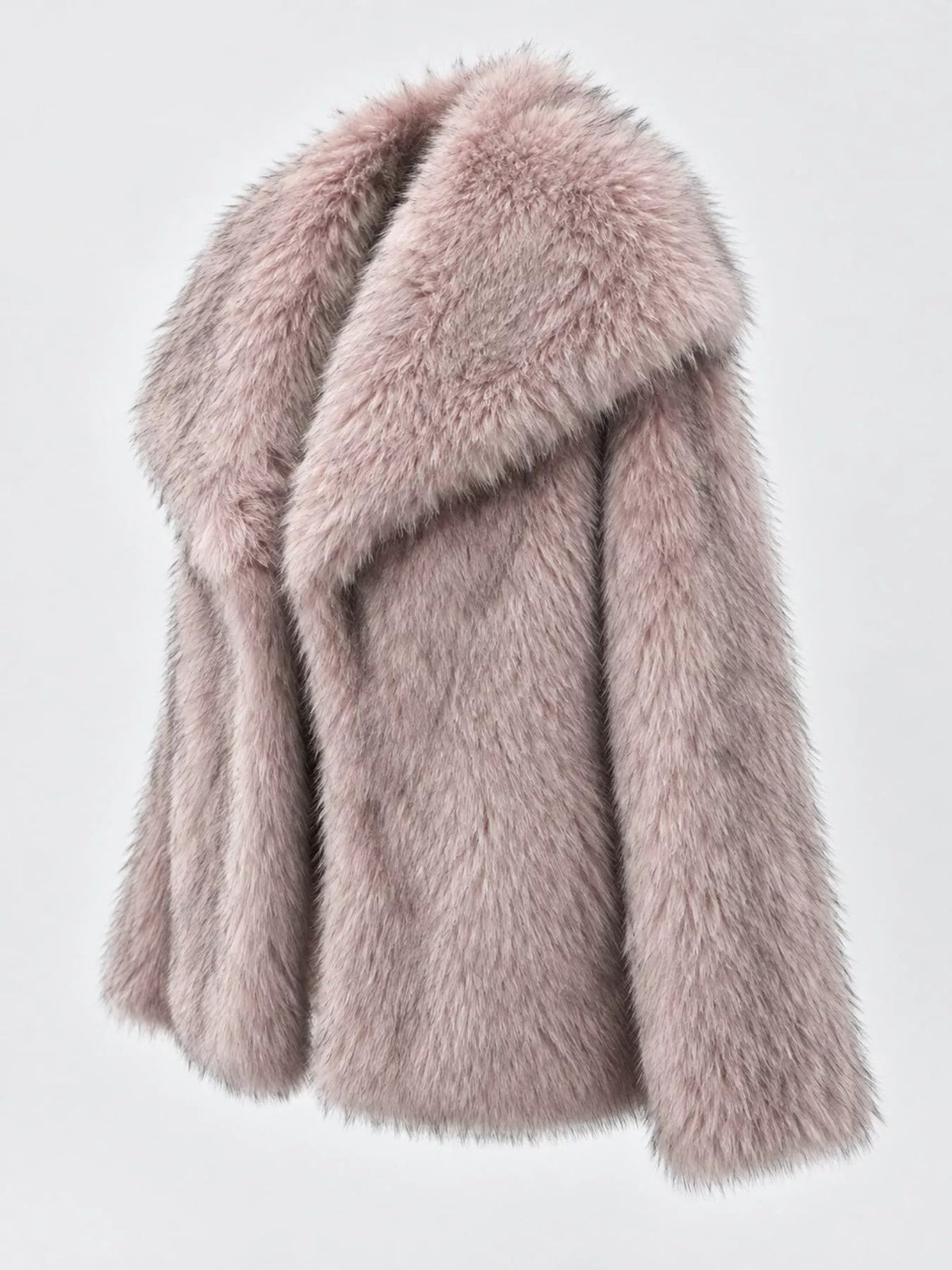 Fox Fur Collar Winter Outerwear Trendsi