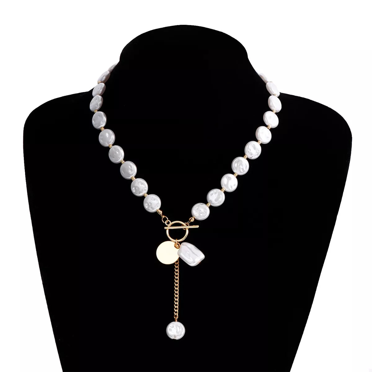 18K Gold-Plated Pearl Drop Necklace 