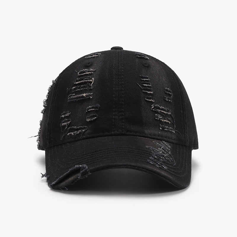 Distressed Adjustable Cotton Baseball Cap Trendsi