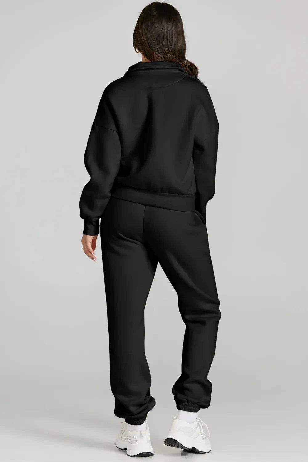 Quarter Zip Top and Drawstring Pants Active Set 