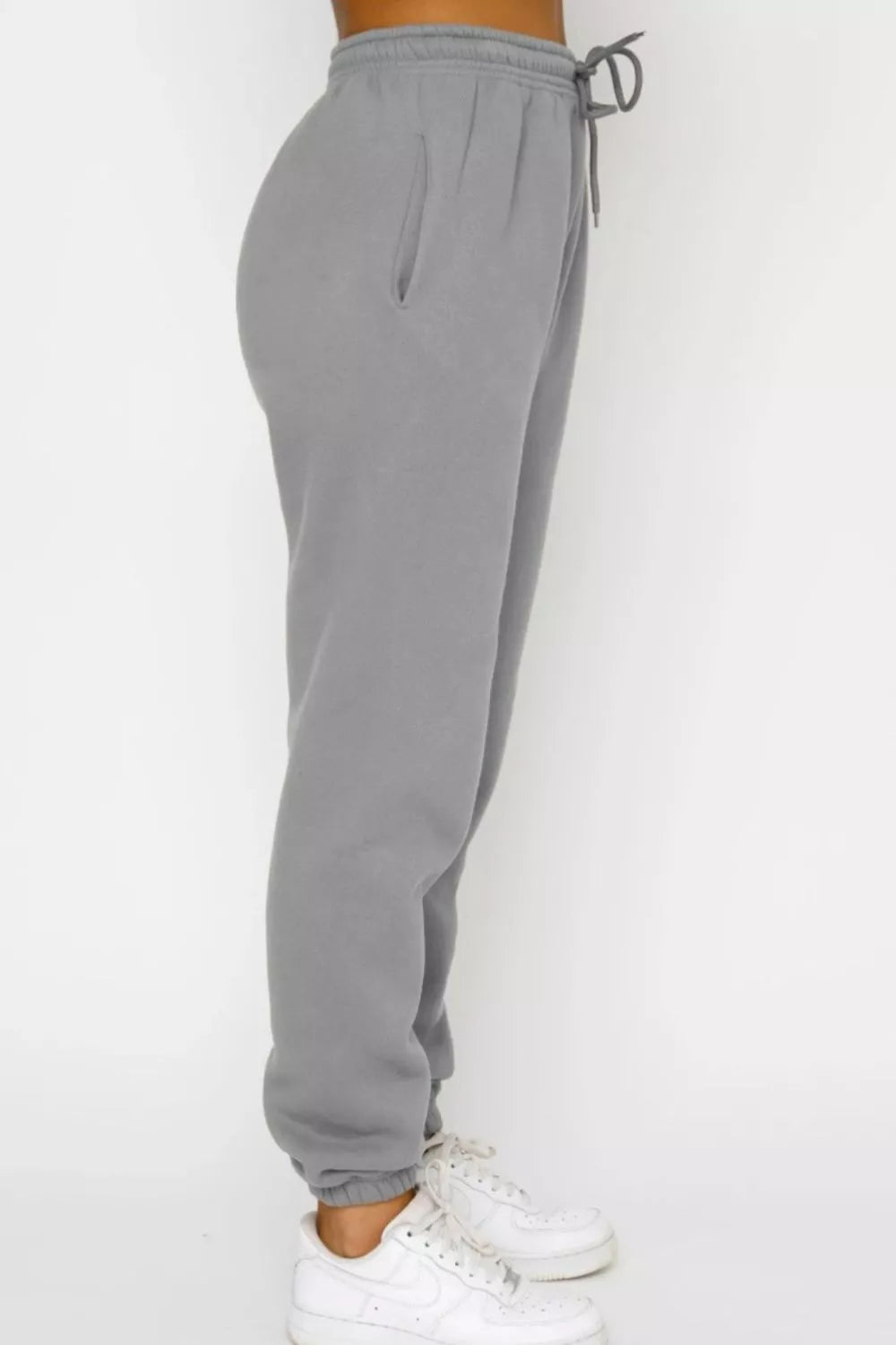 Round Neck Sweatshirt and Joggers Set Trendsi