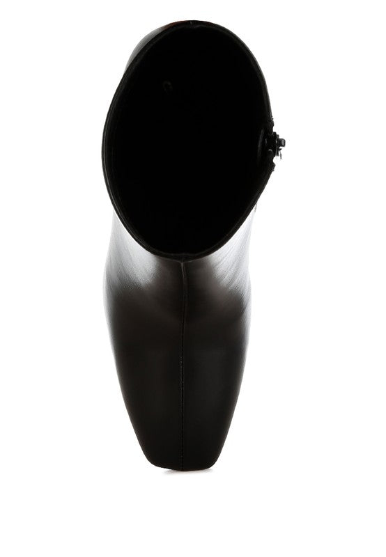 Bruna Square Toe Ankle Boots Luckygirlsclothingcompany.com