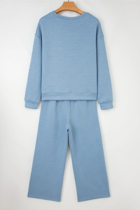 Textured Top and Pants Set JUNIPER BLVD