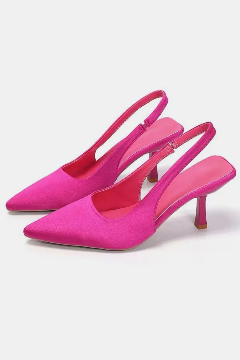 PU Leather Point Toe Pumps Trendsi