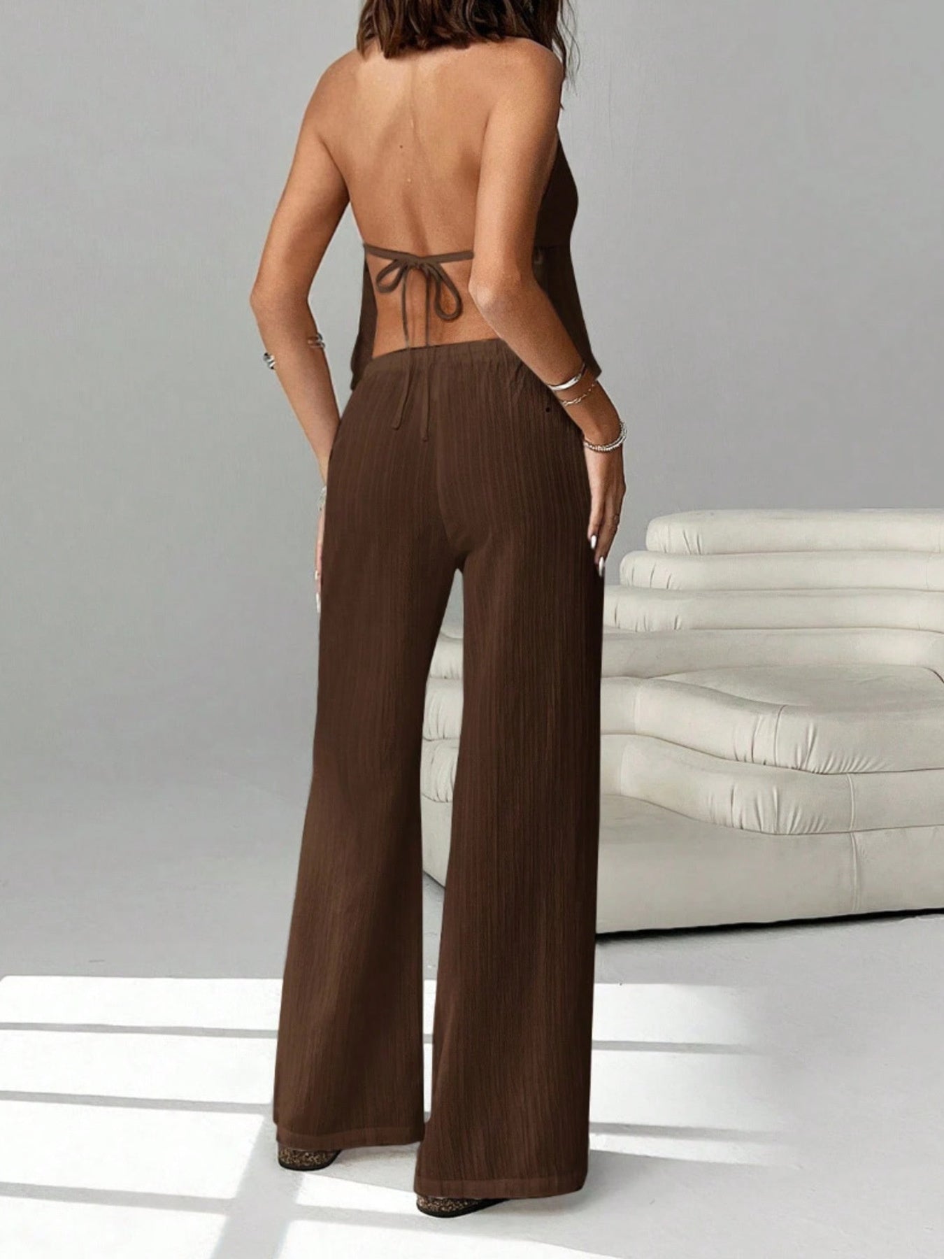 Halter Neck Cami and Pants Set 