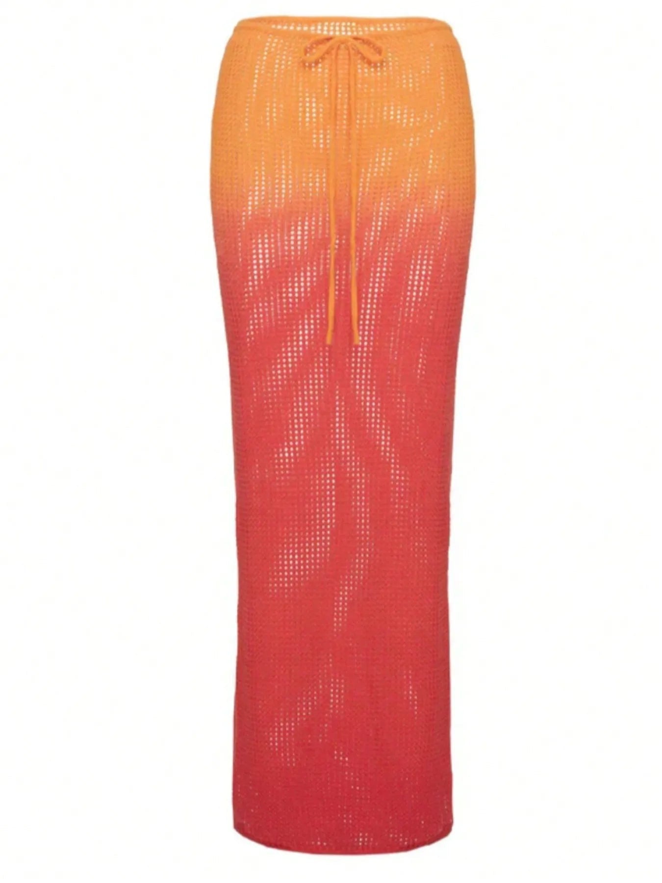 Gradient Crochet Tank and Skirt Set 