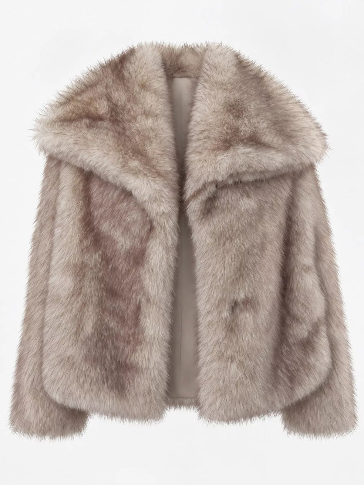 Fox Fur Collar Winter Outerwear Trendsi