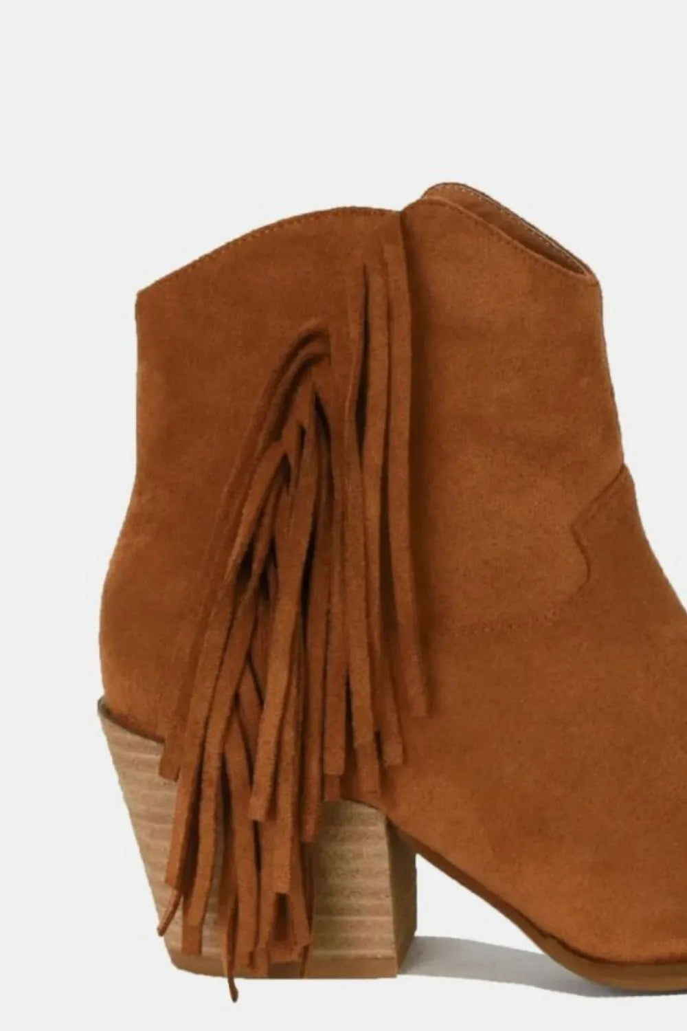 Beast Fashion Suede Fringe Point Toe Ankle Boots Trendsi