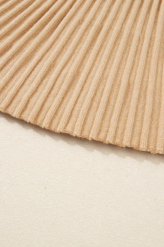 Solid High Neck Sweater and Pleated Mini Skirt Set JUNIPER BLVD