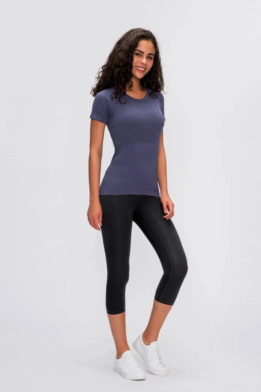 Millennia Round Neck Short Sleeve Active T-Shirt 