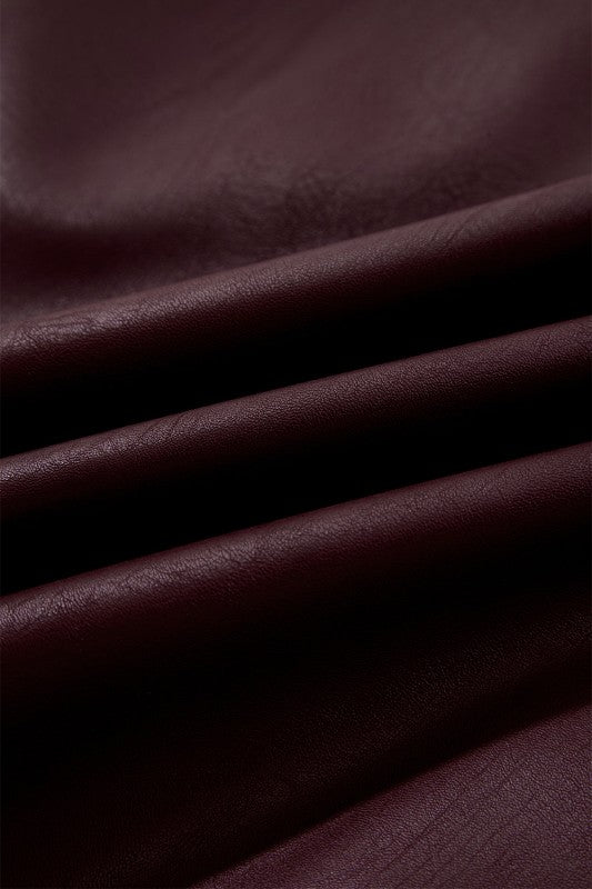 Vegan Leather Sleeveless Mini Dress JUNIPER BLVD