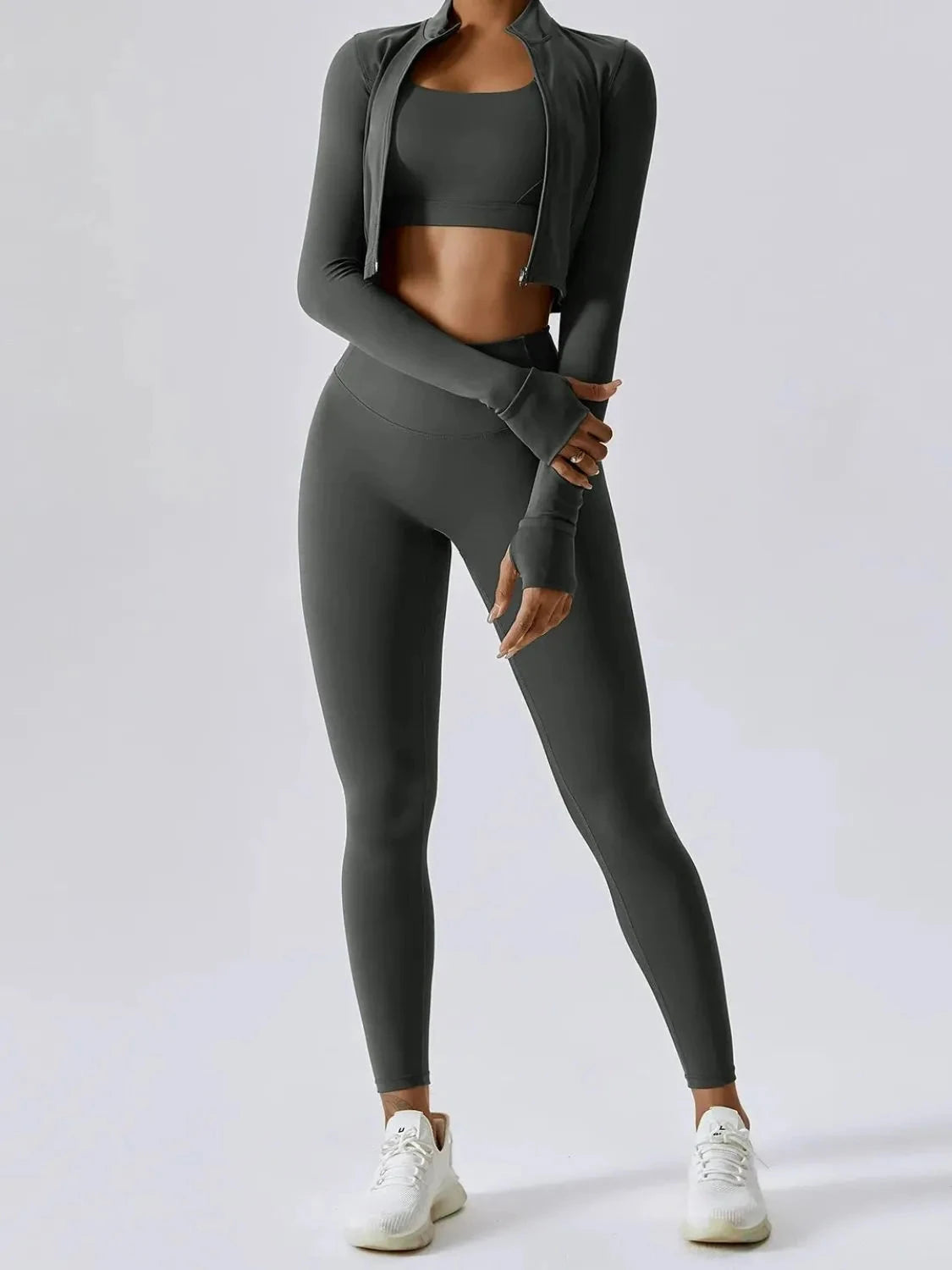 Bra Outerwear and Leggings 3-Piece Active Set 