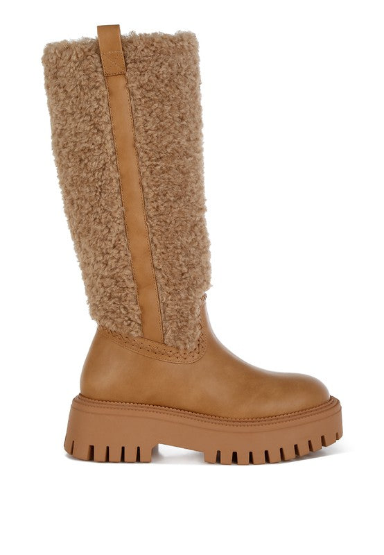 Lapland Fur Detail Calf Length Boots 