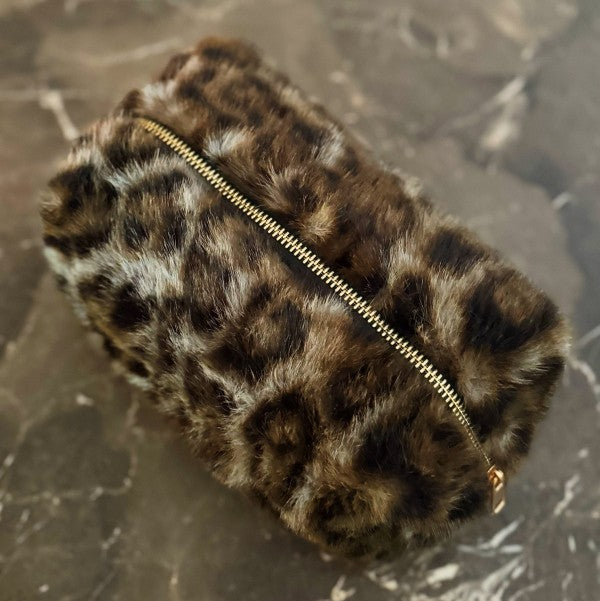 Furly Leopard Cosmetic Case – Stylish and Soft Str Ellison and Young