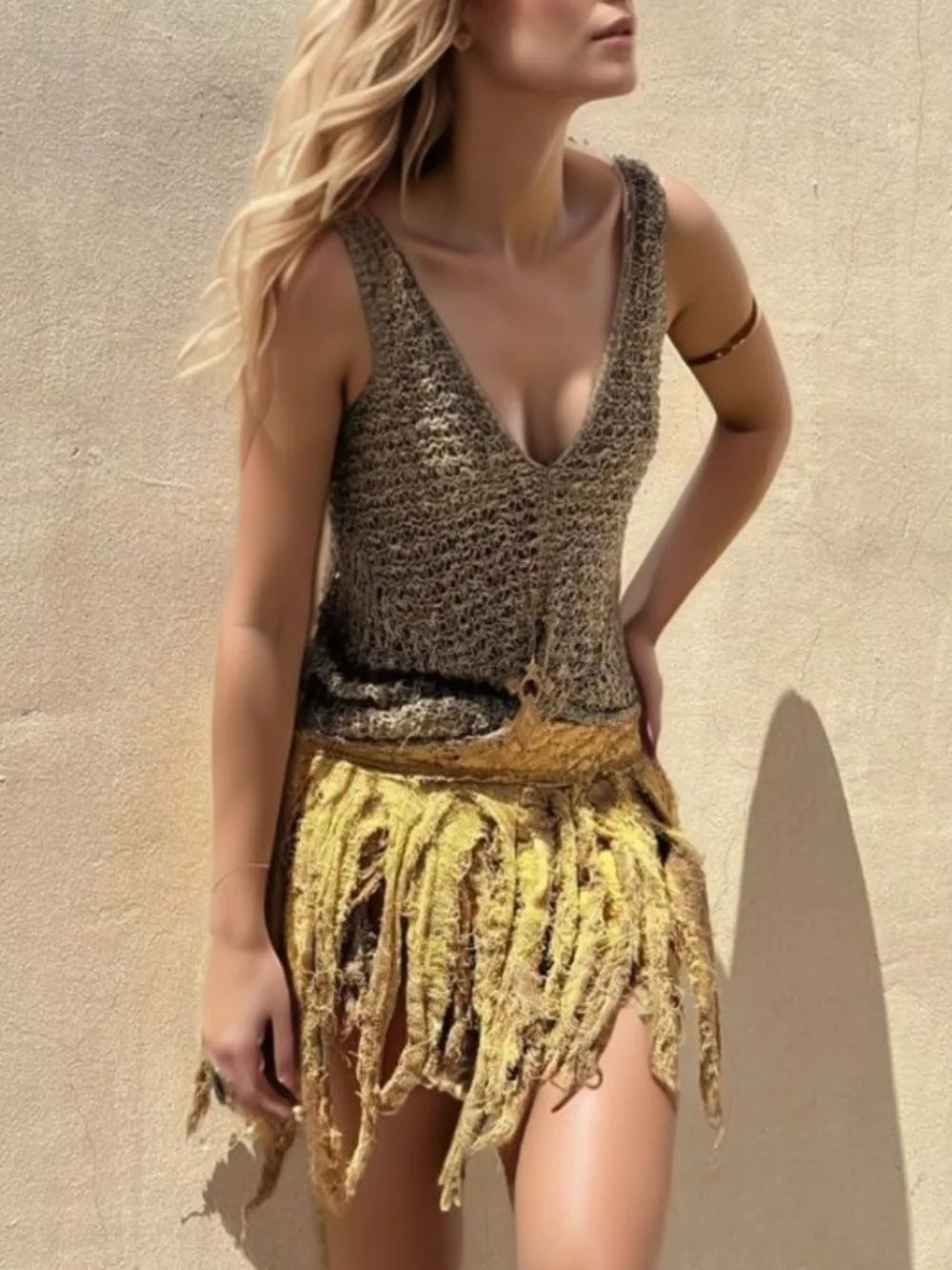 Crochet V-Neck Tank 