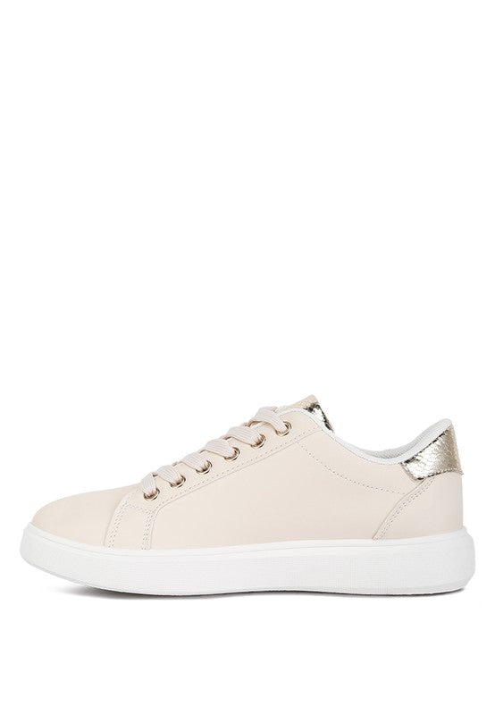 Claude Faux Leather Back Panel Detail Sneakers Rag Company