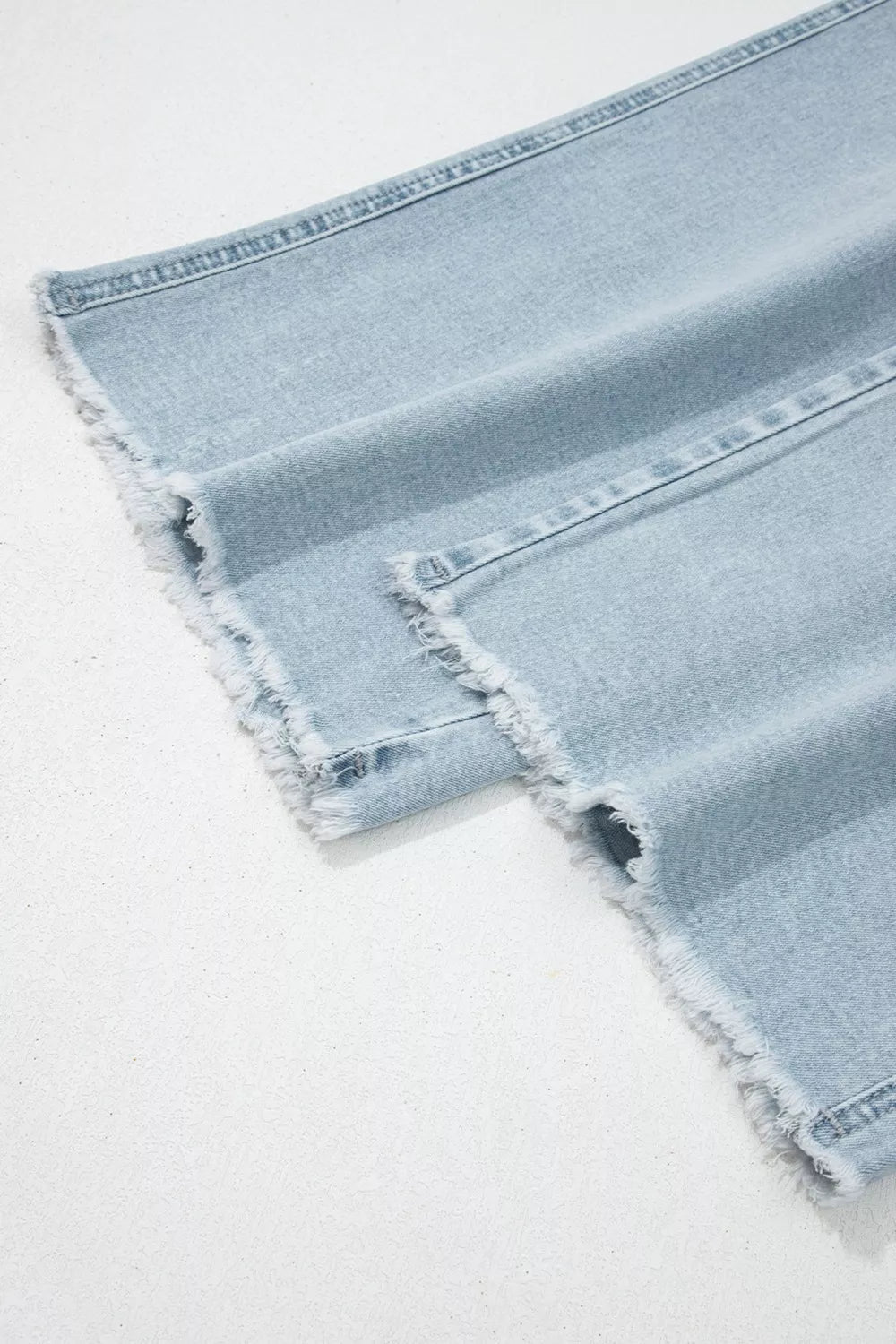 Light Wash Utility Pocket Straight Leg Jeans Trendsi